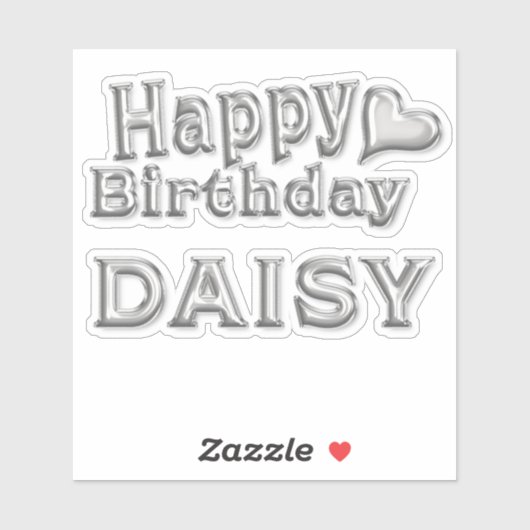 Daisy Happy Birthday silver Aufkleber Sticker シール (シート)