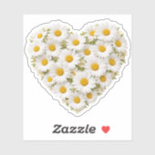 Daisy Heart April Birth Flower シール (シート)
