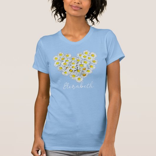 Daisy heart tshirt personalized tシャツ (正面)