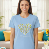 Daisy heart tshirt personalized tシャツ