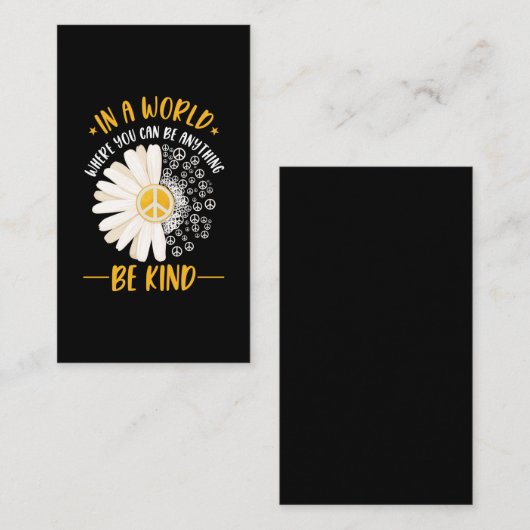 Daisy Hippie Beautiful Flower Gardener 名刺 (正面/裏面)