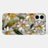 Daisy iPhone Case Stained Glass Warm Floral Design Case-Mate iPhoneケース (裏面 (横))