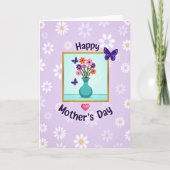Daisy Lavender Pattern Card カード (正面)