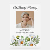 Daisy Memorial Photo Funeral アクリルサイン (正面)
