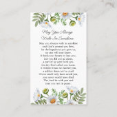 Daisy Memorial Photo Funeral Prayer Card 名刺 (裏面)