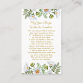 Daisy Memorial Photo Funeral Prayer Card 名刺 (裏面)