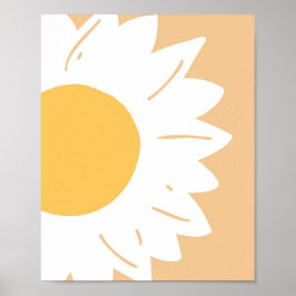  Daisy – Minimalist Floral Wall Art ポスター