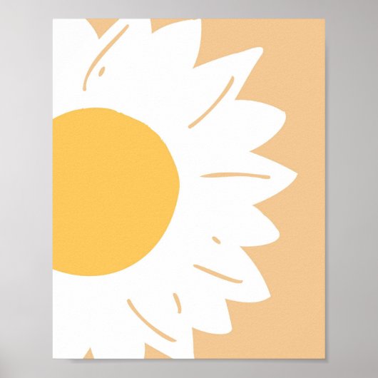  Daisy – Minimalist Floral Wall Art ポスター (正面)