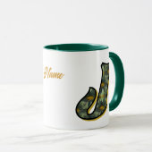 Daisy Monogram Initial J Personalized マグカップ (正面右)