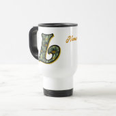 Daisy Monogram Initial L Personalized トラベルマグ (正面左)
