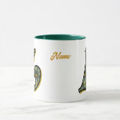 Daisy Monogram Initial L Personalized マグカップ (中央)