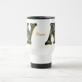 Daisy Monogram Initial N Personalized トラベルマグ (中央)