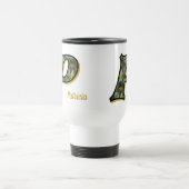 Daisy Monogram Initial P Personalized トラベルマグ (中央)