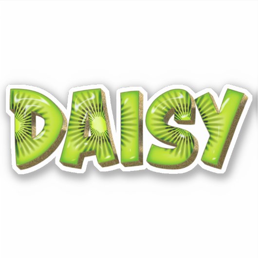 Daisy Name Kiwi Design Aufkleber Sticker シール (正面)