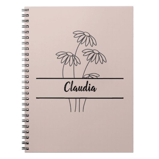 Daisy notebook, Back to school, Gift for girls ノートブック (正面)