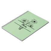 Daisy notebook personalized gift for girls ノートブック (左側)