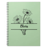 Daisy notebook personalized gift for girls ノートブック (正面)