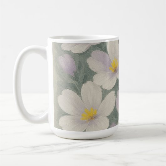 Daisy Pattern Ceramic Mug コーヒーマグカップ (左)