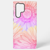 Daisy pattern in pink, yellow and lilac xl samsung galaxyケース (裏面)