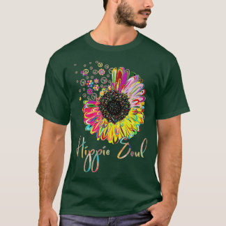 Daisy Peace Sign LOVE Hippie Soul Flower Lovers 60 Tシャツ