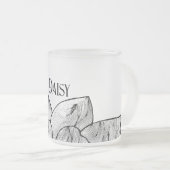 Daisy Personalised Frosted Glass Mug  フロストグラスマグカップ (正面右)