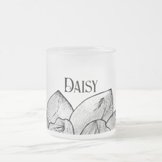 Daisy Personalised Frosted Glass Mug  フロストグラスマグカップ (中央)