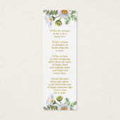 Daisy Photo Funeral Memorial Bookmark (裏面)