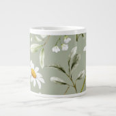Daisy Print Coffee Mug Wraparound Design  ジャンボコーヒーマグカップ (正面)