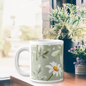 Daisy Print Coffee Mug Wraparound Design  ジャンボコーヒーマグカップ