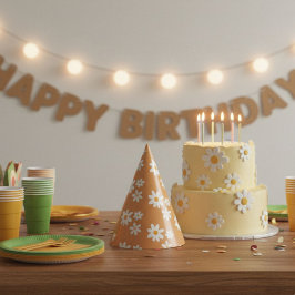 Daisy Retro birthday party hats パーティーハット