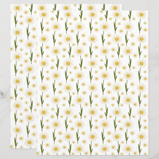 Daisy Scrapbook Paper (正面/裏面)