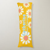 Daisy Simple Orange Yellow ボディピロー (正面縦)