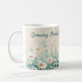 Daisy Spring Floral Teacher Growing Minds Script コーヒーマグカップ (左)