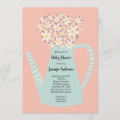 Daisy Teapot Baby Shower Invitation 招待状 (正面)