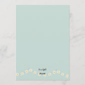 Daisy Teapot Baby Shower Invitation 招待状 (裏面)