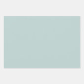 Daisy Time Cute Retro Floral Pattern Ice Blue ラッピングペーパーシート (正面3)