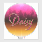 Daisy Vorname Name golden pink Aufkleber Sticker シール (シート)