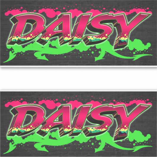 Daisy Vorname Name Graffiti Aufkleber Sticker シール (正面)