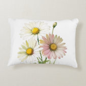 Daisy Watercolor Flower Modern Professional アクセントクッション (裏面)