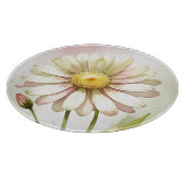 Daisy Watercolor Flower Modern Professional カッティングボード (角)