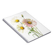 Daisy Watercolor Flower Modern Professional ノートブック (右側)