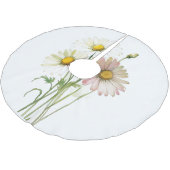 Daisy Watercolor Flower Modern Professional ブラッシュドポリエステルツリースカート (アングル)