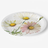 Daisy Watercolor Flower Modern Professional ペーパープレート (アングル)