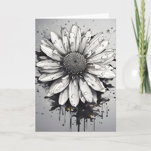 Daisy - Watercolor flowers カード (正面)