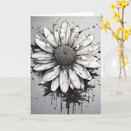 Daisy - Watercolor flowers カード (黄色い花)