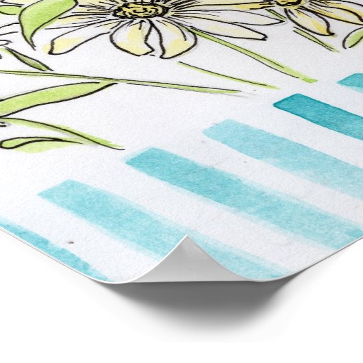 Daisy Watercolors ポスター (角)