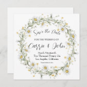 Daisy Wedding Save the Date Card セーブザデート (正面/裏面)
