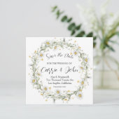 Daisy Wedding Save the Date Card セーブザデート (スタンド正面)