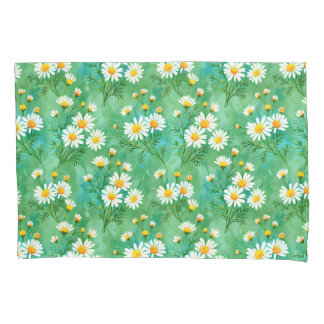 Daisy Whispers – Watercolor Meadow Pattern 枕カバー