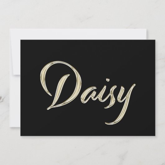Daisy white gold Handwriting Karte カード (正面)